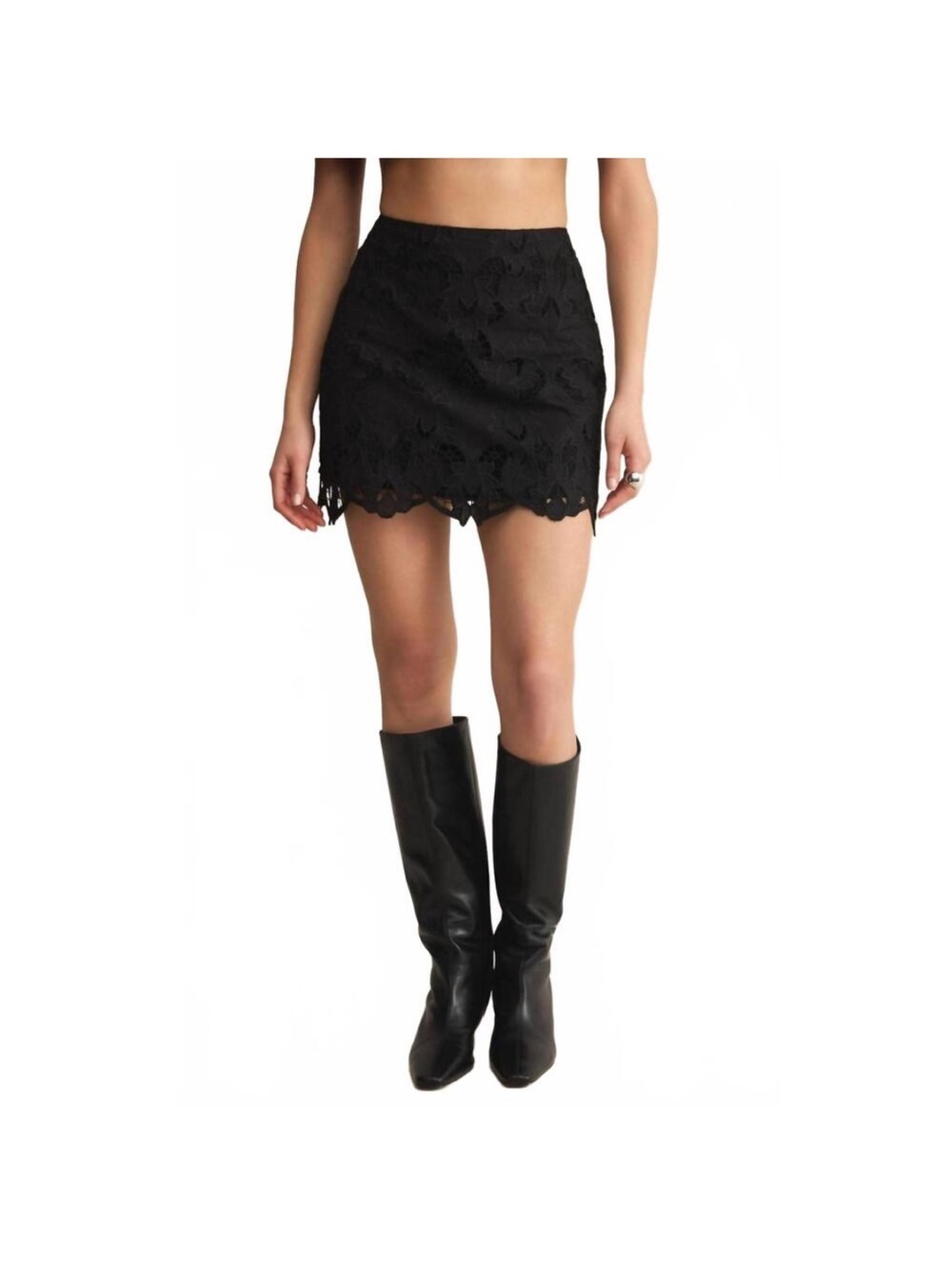 NWT Abercrombie & Fitch Black Crochet Lace Mini Skirt XS